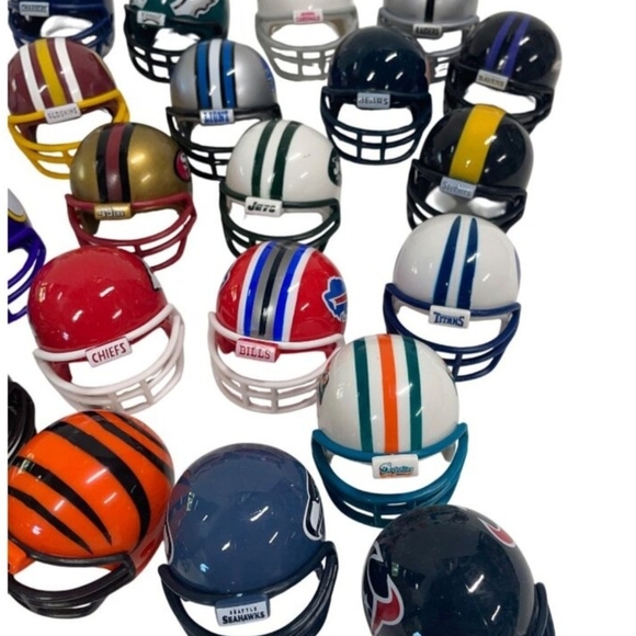 Mighty Helmet Racers Mini NFL Football Helmets 2" Lot 30 Teams Vintage - Picture 5 of 5